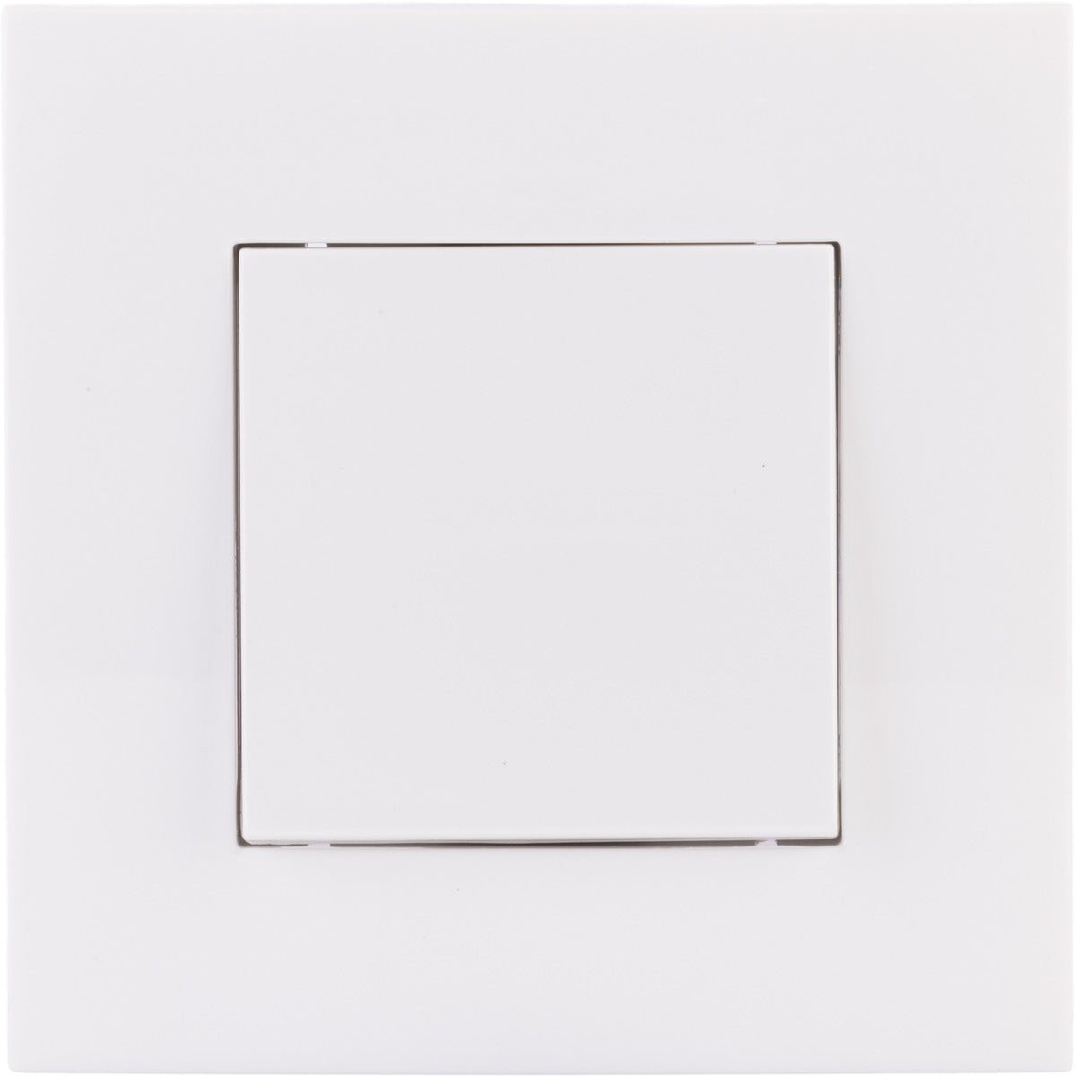 Va et vient encastré + plaque de finition Kalya - Blanc - Zenitech