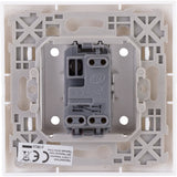 Va et vient encastré + plaque de finition Kalya - Blanc - Zenitech