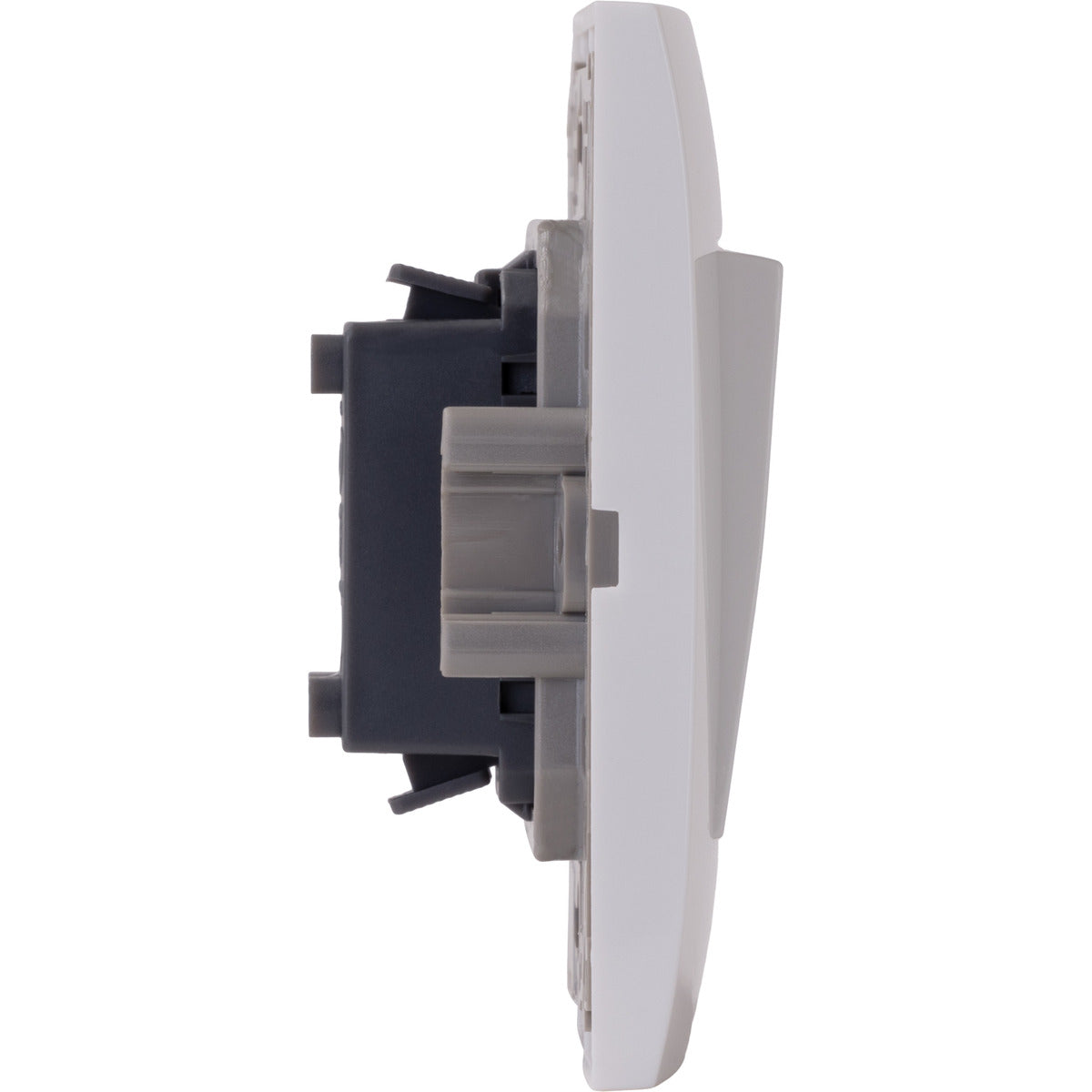 Va et vient encastré + plaque de finition Kalya - Blanc - Zenitech