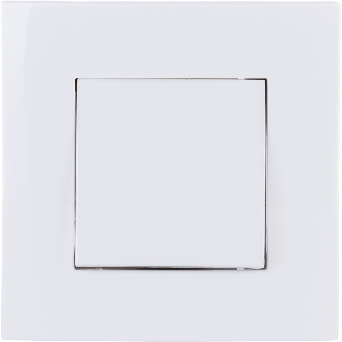 Bouton poussoir encastré + plaque de finition Kalya - Blanc - Zenitech