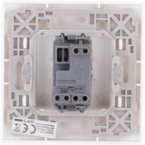 Bouton poussoir encastré + plaque de finition Kalya - Blanc - Zenitech