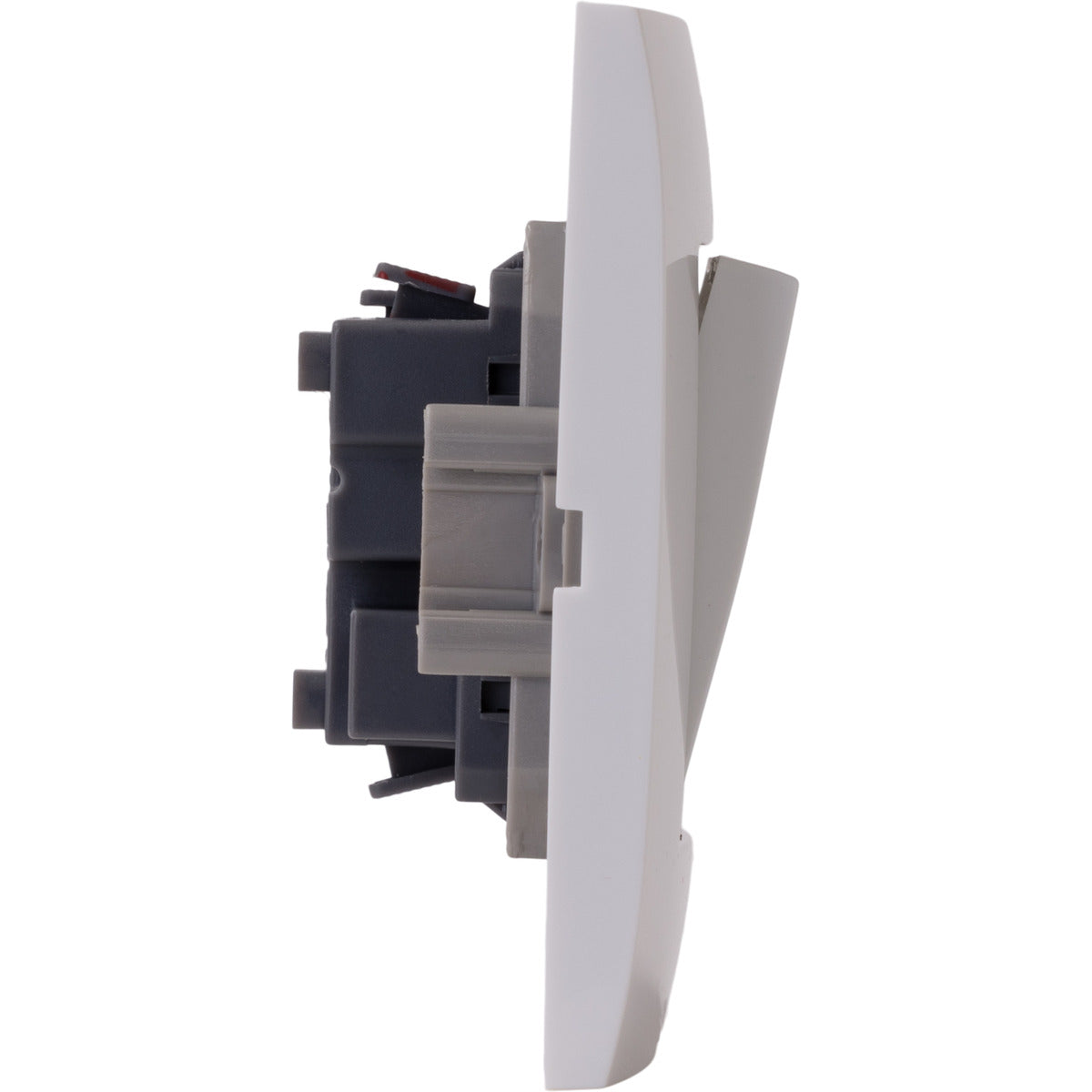 Bouton poussoir encastré + plaque de finition Kalya - Blanc - Zenitech