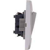 Bouton poussoir encastré + plaque de finition Kalya - Blanc - Zenitech