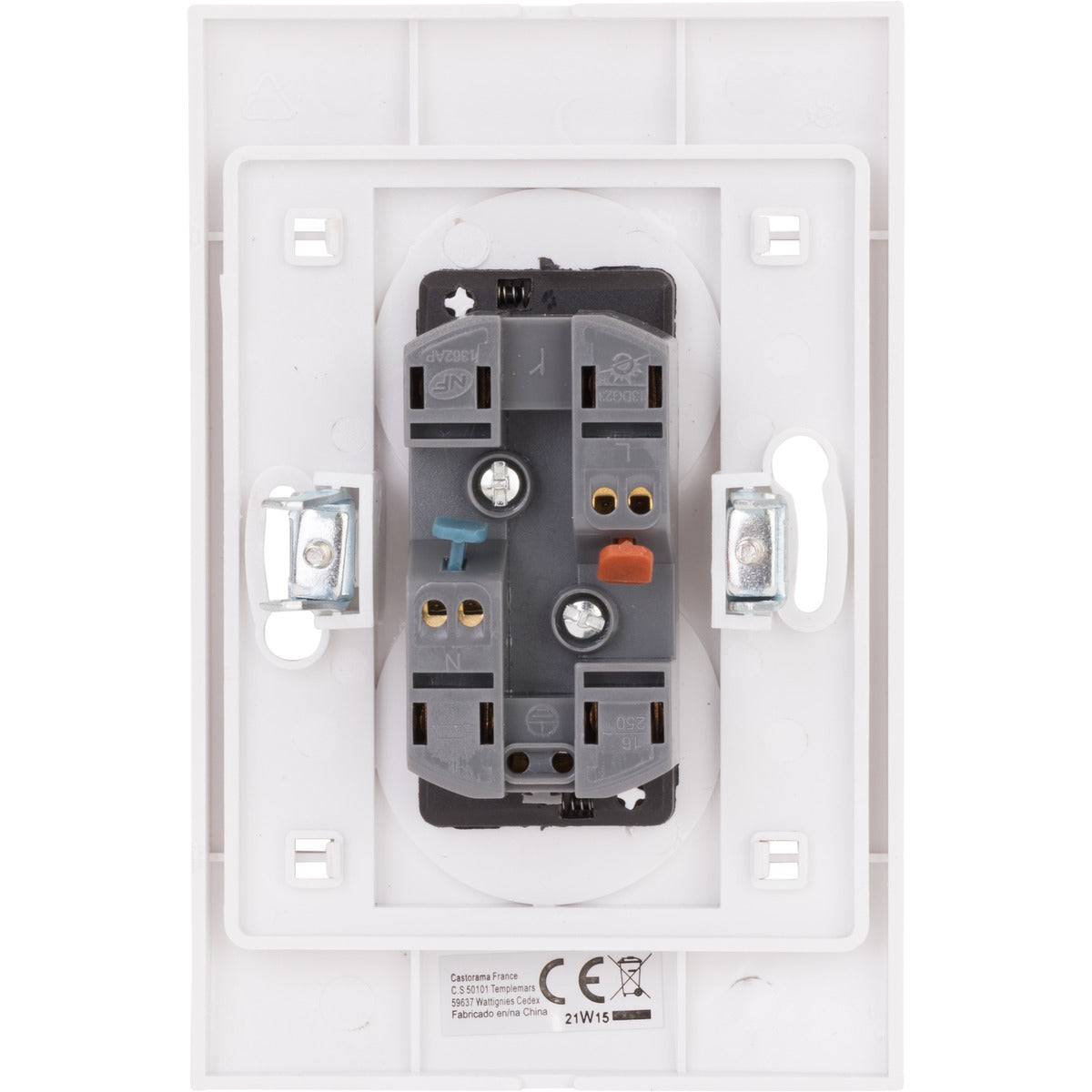 Double prise Verticale + plaque de finition Kalya - Blanc - Zenitech