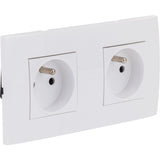 Double prise  + plaque de finition Kalya - Zenitech