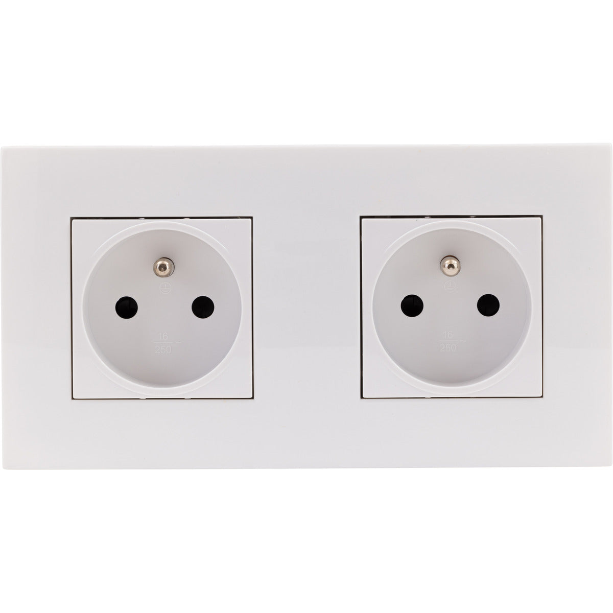 Double prise  + plaque de finition Kalya - Zenitech