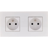 Double prise  + plaque de finition Kalya - Zenitech