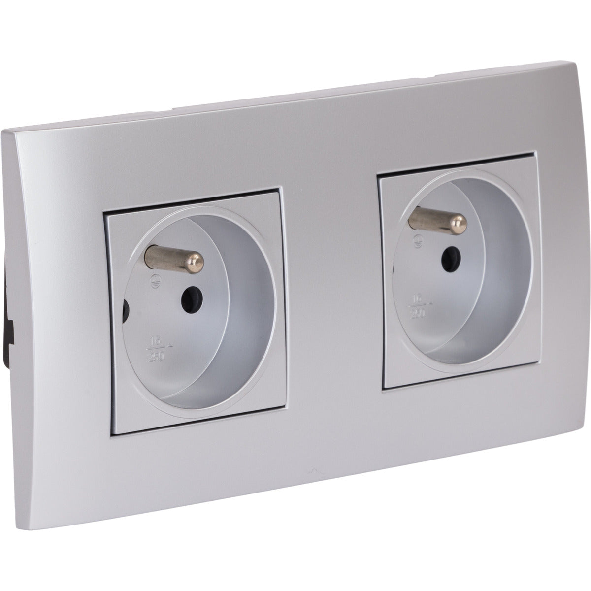 Double prise  + plaque de finition Kalya - Zenitech