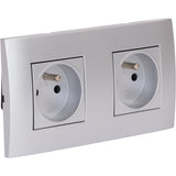 Double prise  + plaque de finition Kalya - Zenitech