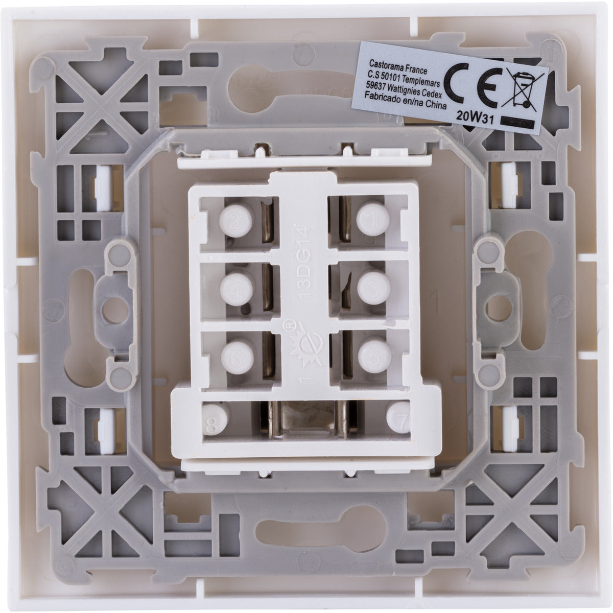 Prise RJ45 encastrée + plaque de finition Kalya - Blanc - Zenitech