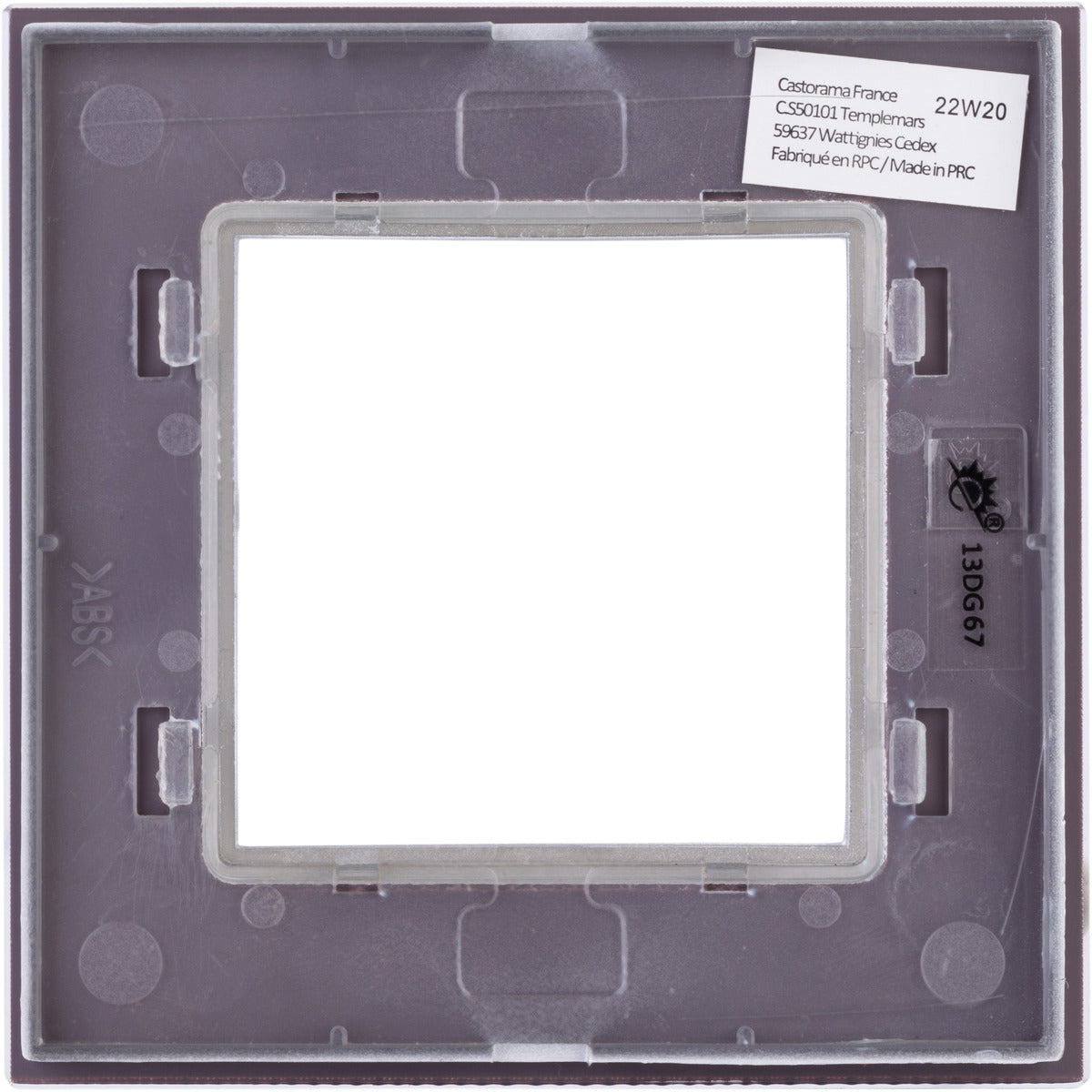 Plaque de finition simple en verre Kalya - Zenitech