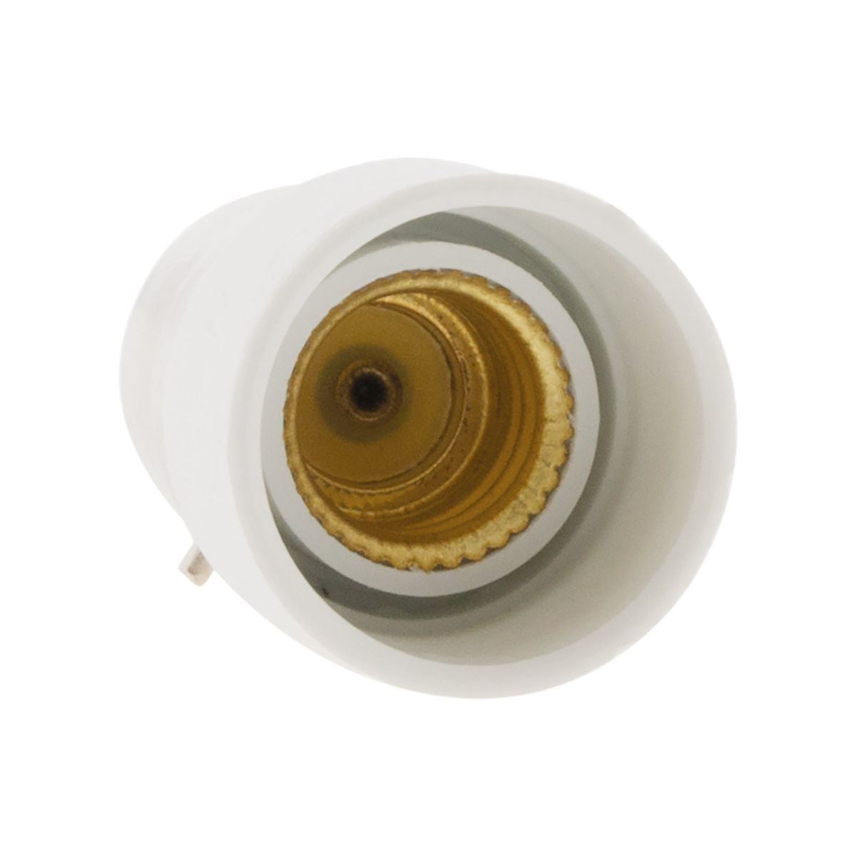 Adaptateur de douille culot pour ampoules - fiche mâle B22 vers fiche femelle E14 - blanc - Zenitech