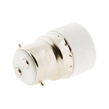 Adaptateur de douille culot pour ampoules - fiche mâle B22 vers fiche femelle E14 - blanc - Zenitech