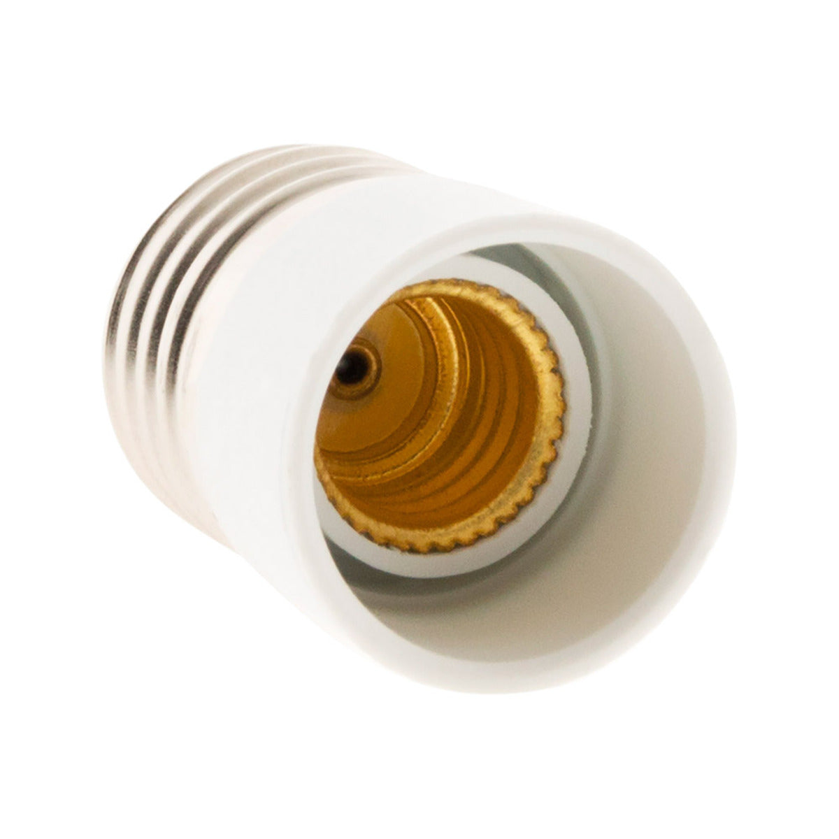 Adaptateur de douille culot pour ampoules - fiche mâle E27 vers fiche femelle E14 - blanc - Zenitech