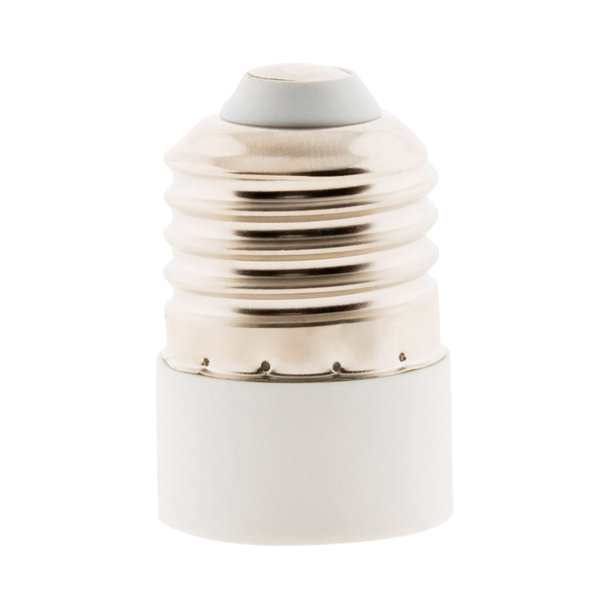 Adaptateur de douille culot pour ampoules - fiche mâle E27 vers fiche femelle E14 - blanc - Zenitech