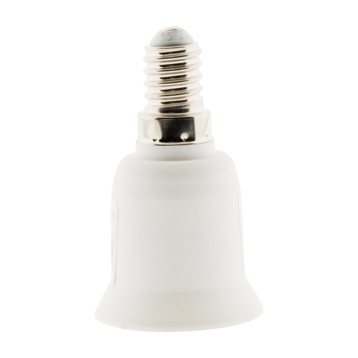 Adaptateur de douille culot pour ampoules - fiche mâle E14 vers fiche femelle E27 - blanc - Zenitech