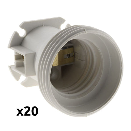Lot de douilles de chantier E27 - blanc - Zenitech
