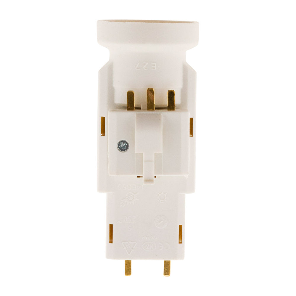 Douille avec Fiche DCL 6A 250V E27 - Blanc - Zenitech