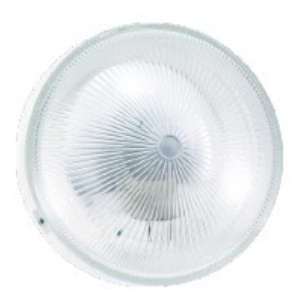 Hublot rond en verre Ø22,5x10,5cm E27 IP44 blanc - Zenitech