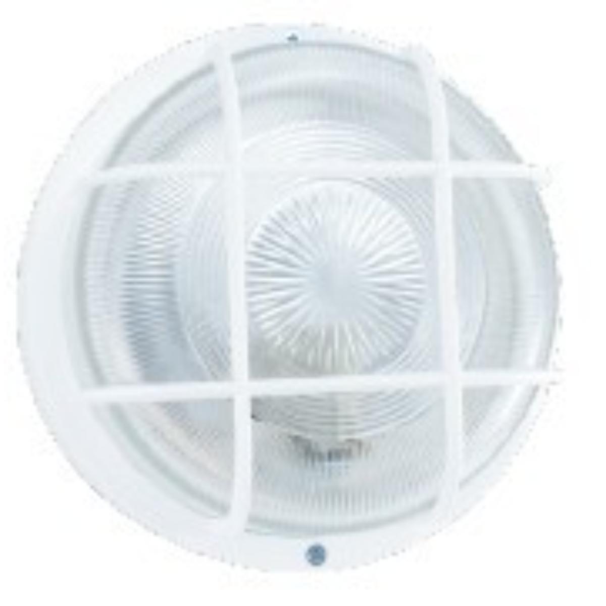 Hublot rond en verre Ø20cm + grille E27 IP44 - Zenitech