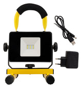 Projecteur LED rechargeable de chantier - jaune - Zenitech