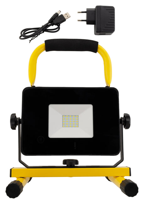 Projecteur LED rechargeable de chantier - jaune - Zenitech