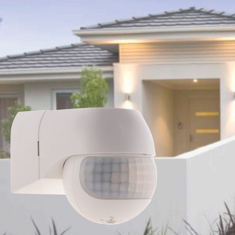Détecteur de mouvement orientable et compact int/ext IP44 - Blanc - Zenitech