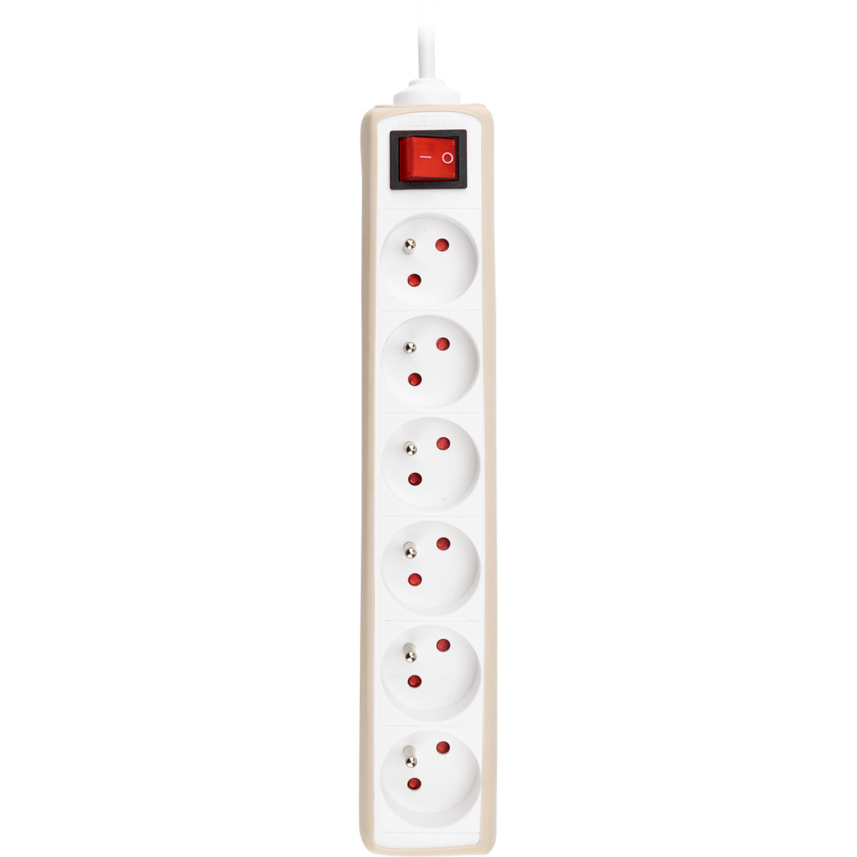 Bloc multiprise 6 prises 2P+T 16A + interrupteur - câble H05VV-F 3G1 1m - Zenitech
