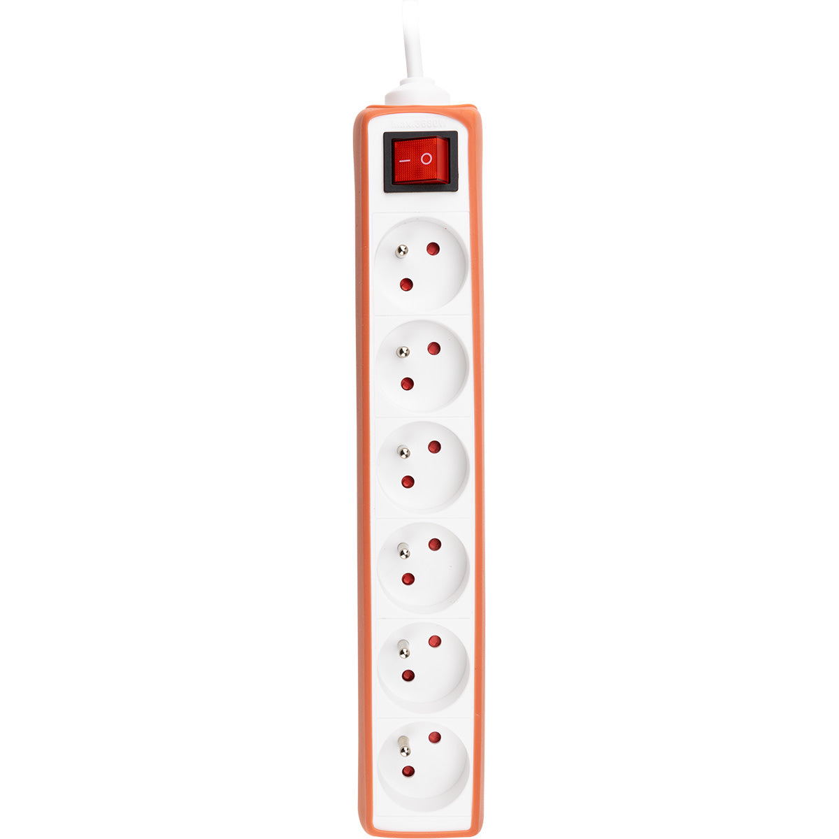 Bloc multiprise 6 prises 2P+T 16A + interrupteur - câble H05VV-F 3G1 1m - Zenitech