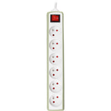Bloc multiprise 6 prises 2P+T 16A + interrupteur - câble H05VV-F 3G1 1m - Zenitech