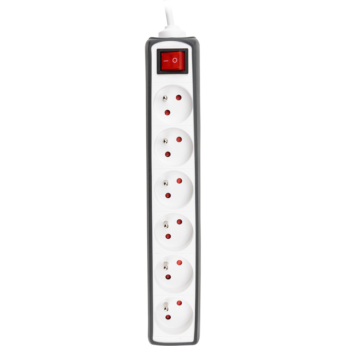 Bloc multiprise 6 prises 2P+T 16A + interrupteur - câble H05VV-F 3G1 1m - Zenitech