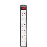 Bloc multiprise 6 prises 2P+T 16A + interrupteur - câble H05VV-F 3G1 1m - Zenitech