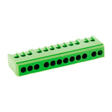 Bornier de terre 12 modules Vert - Zenitech