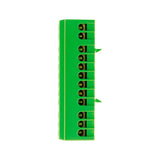 Bornier de terre 12 modules Vert - Zenitech