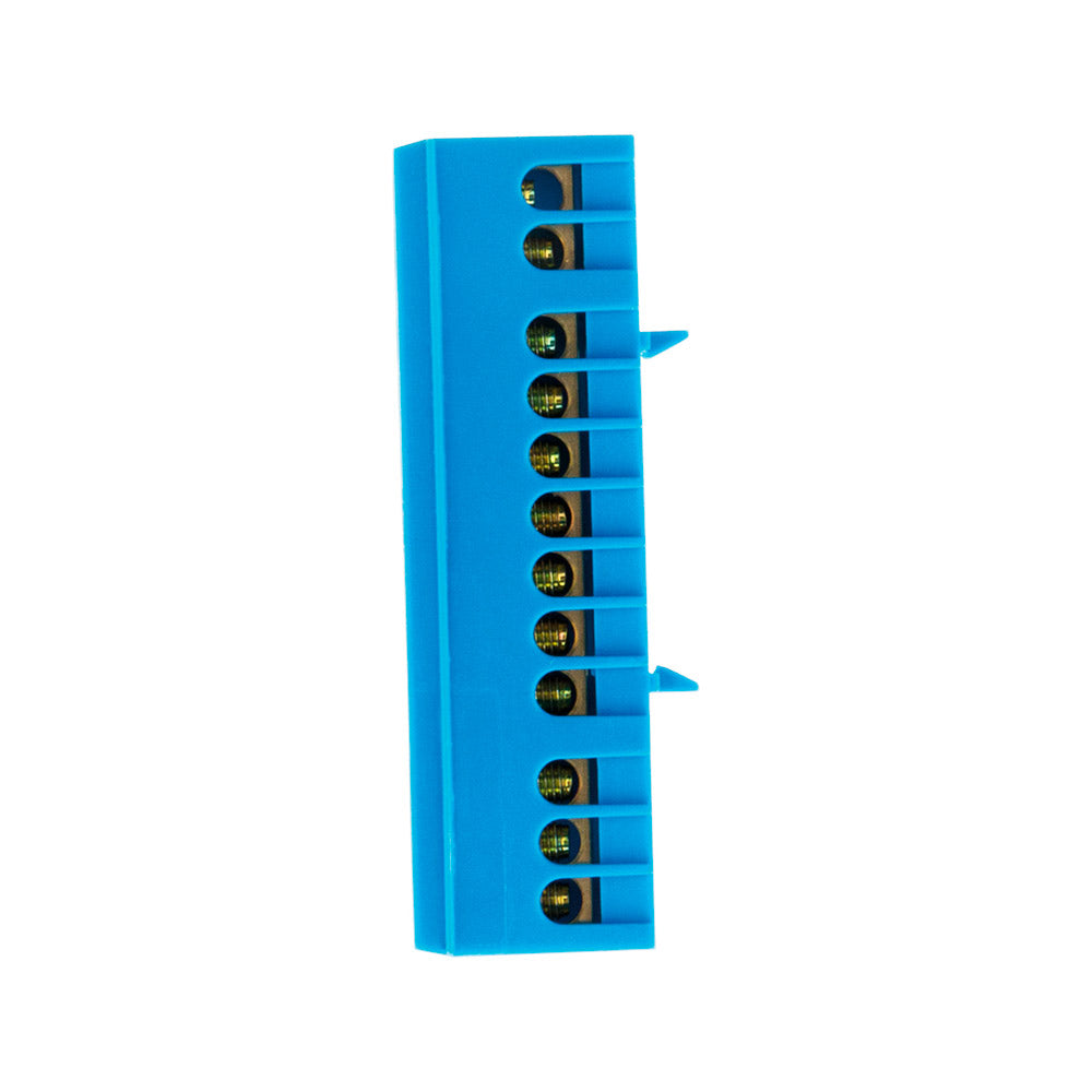 Bornier neutre 12 modules Bleu - Zenitech