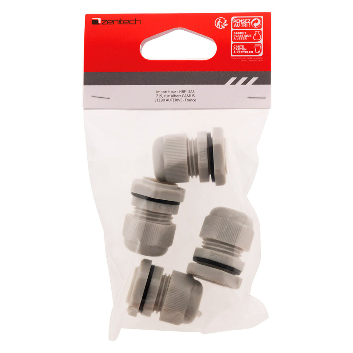 Lot de 4 presses étoupes IP68 - Zenitech