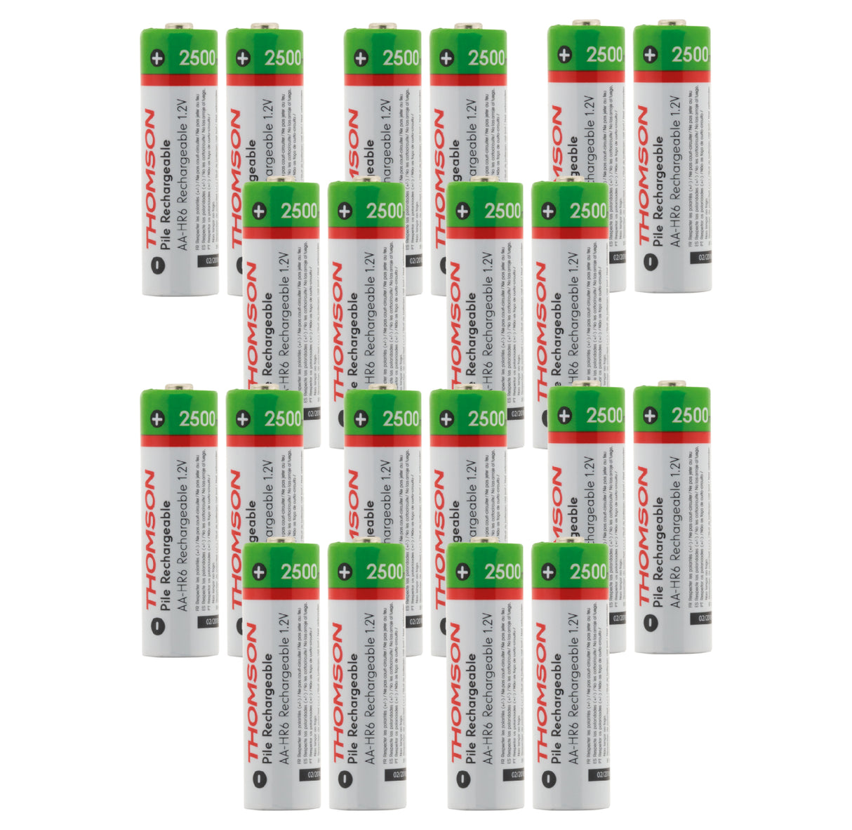 Pack de 40 piles rechargeables HR06 AA 2500 mAh - Thomson