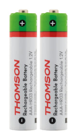 Pack 2x piles rechargeables HR03 AAA 900 mAh - Thomson