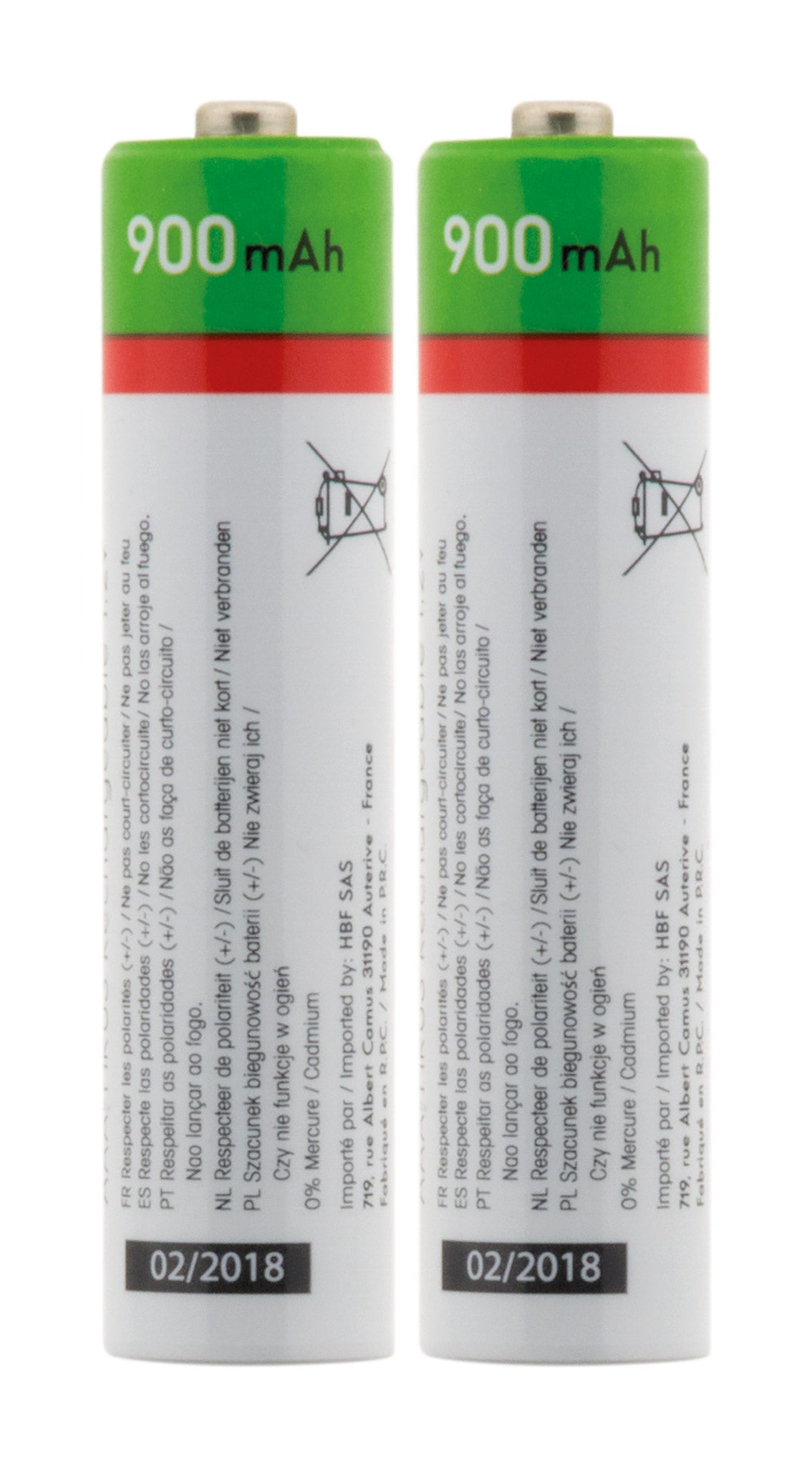 Pack 2x piles rechargeables HR03 AAA 900 mAh - Thomson