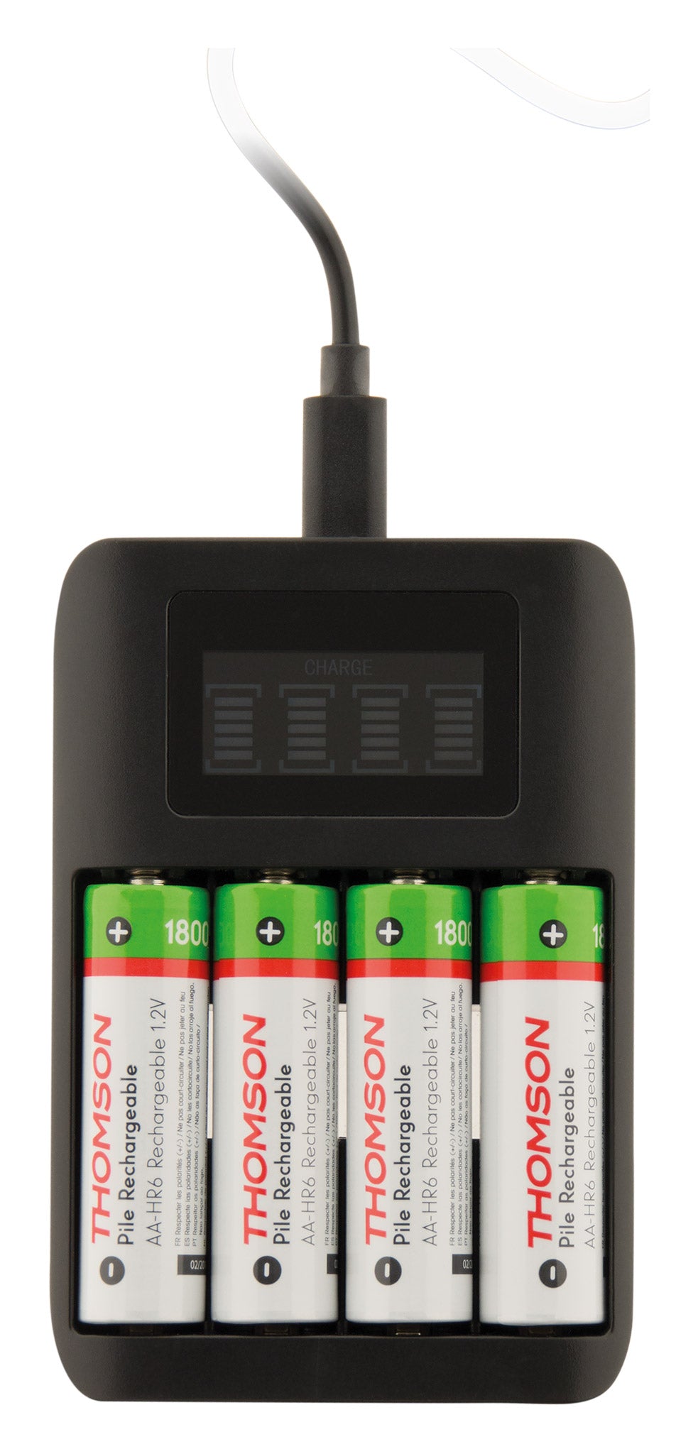 Chargeur USB pour piles AA et AAA (fournies) - Thomson