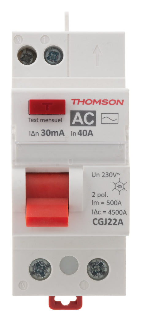 Interrupteur Différentiel 40A/30mA type AC NF (EASY CONNECT) - Thomson