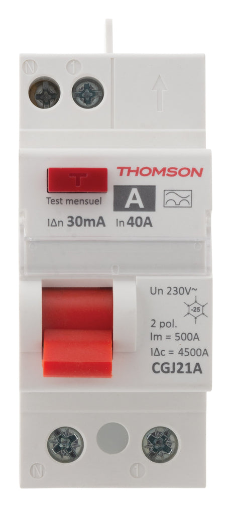 Interrupteur Différentiel 40A/30mA type A NF (EASY CONNECT) - Thomson