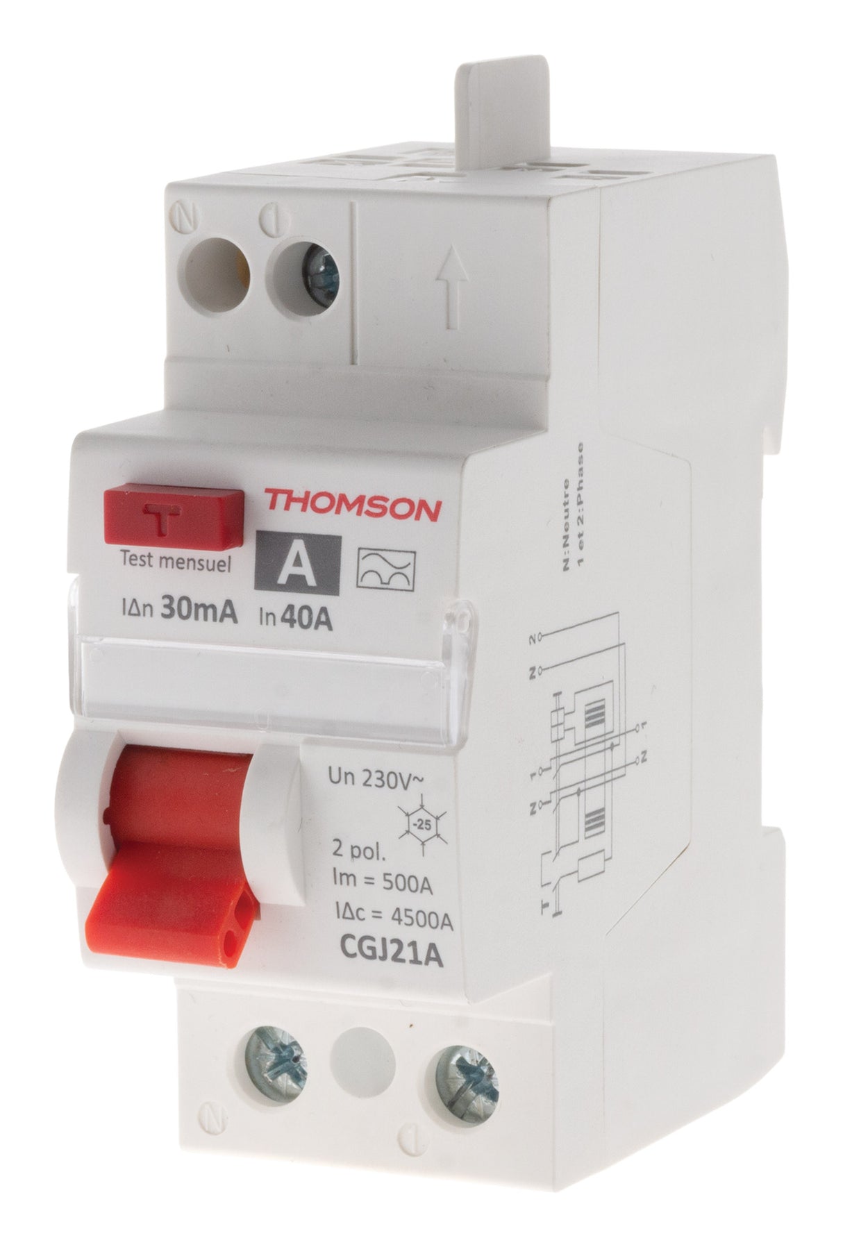 Interrupteur Différentiel 40A/30mA type A NF (EASY CONNECT) - Thomson