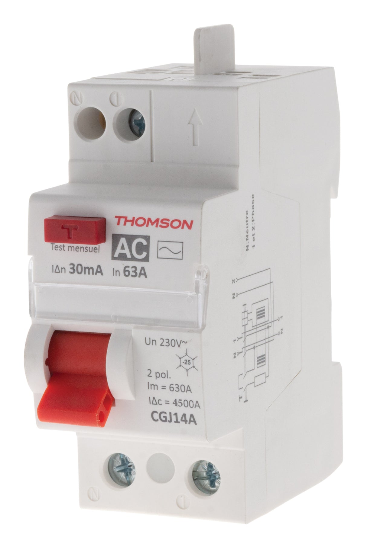 Interrupteur Différentiel 63A/30mA type AC NF (EASY CONNECT) - Thomson