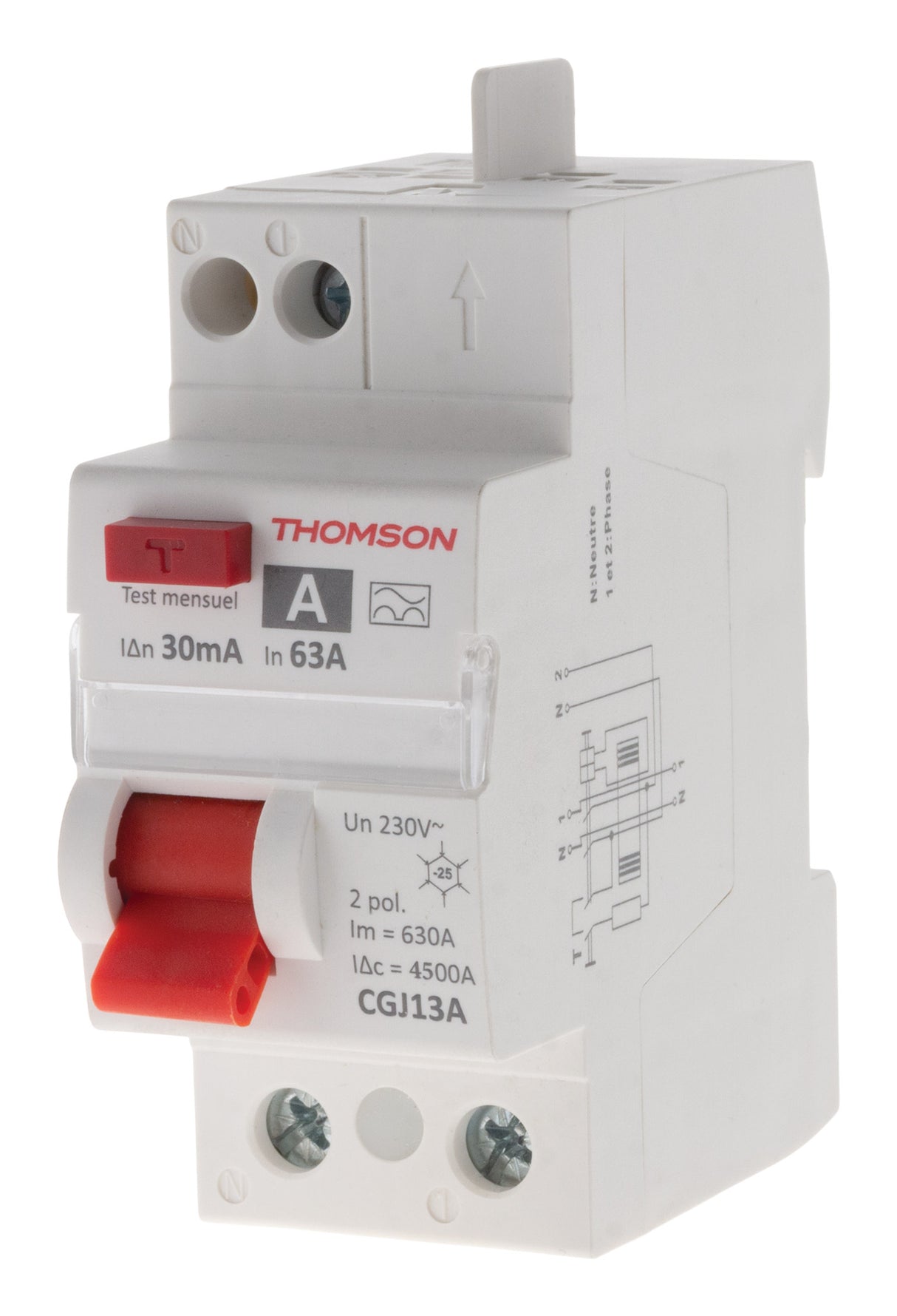 Interrupteur Différentiel 63A/30mA type A NF (EASY CONNECT) - Thomson