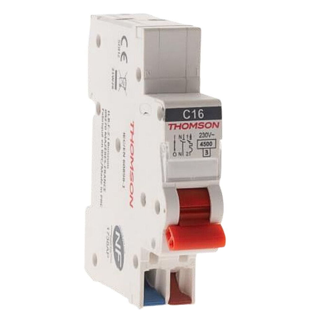 Disjoncteur 1P+N peignable bornes auto NF Easy Connect - Thomson