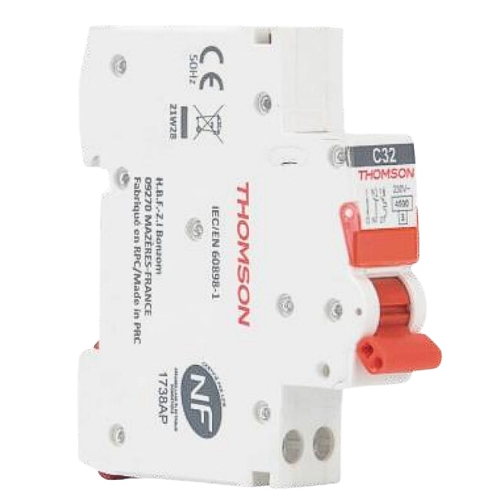 Disjoncteur 1P+N peignable bornes auto NF Easy Connect - Thomson