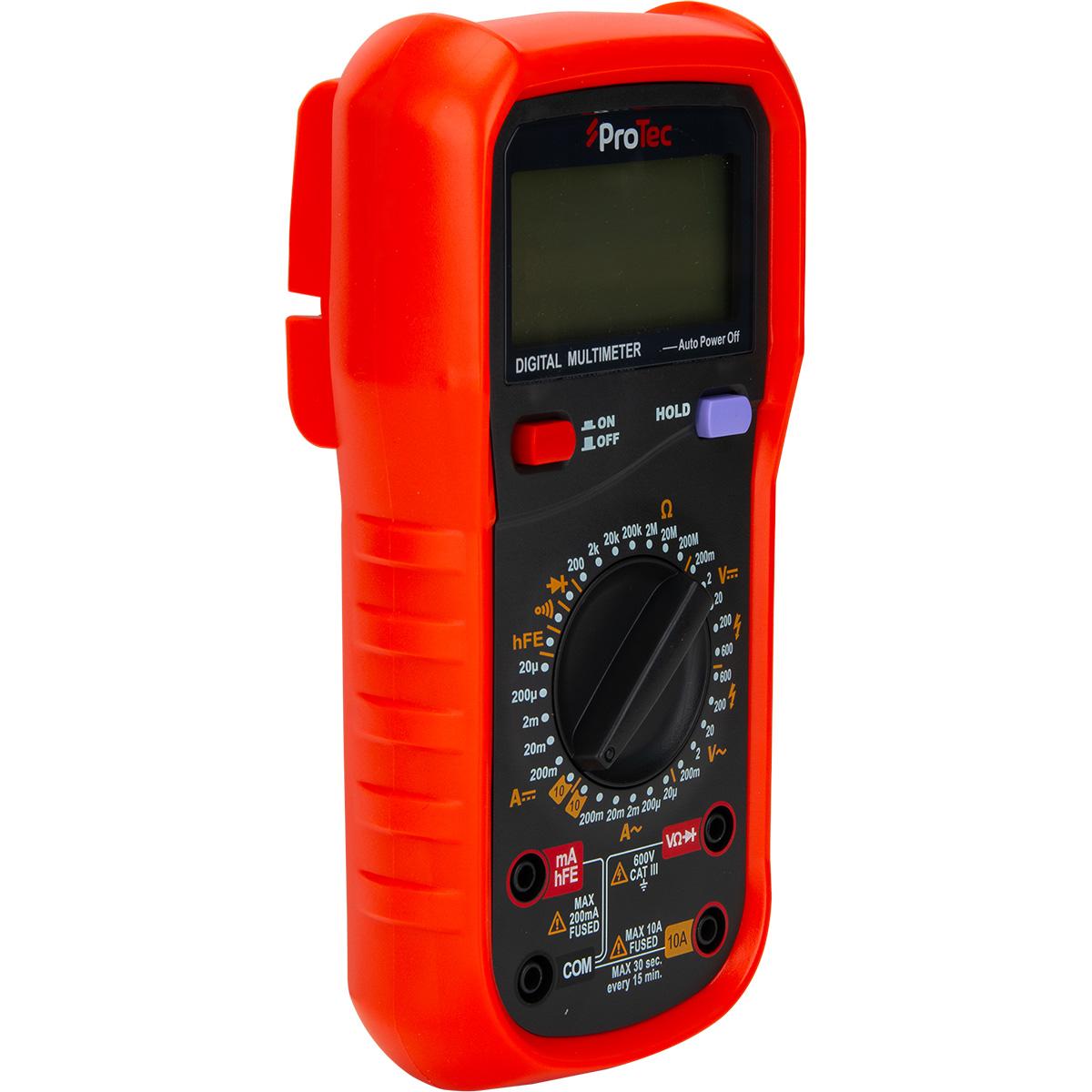 Multimètre digital antichoc  8 fonctions CAT III 600V - Protec