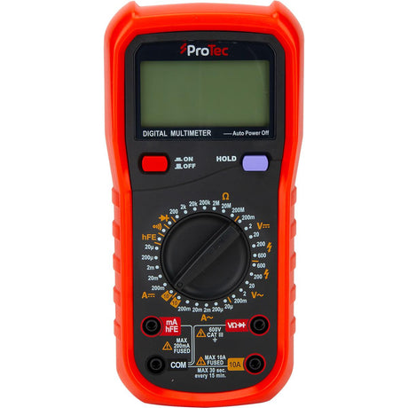 Multimètre digital antichoc  8 fonctions CAT III 600V - Protec