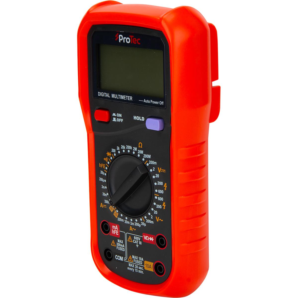 Multimètre digital antichoc  8 fonctions CAT III 600V - Protec